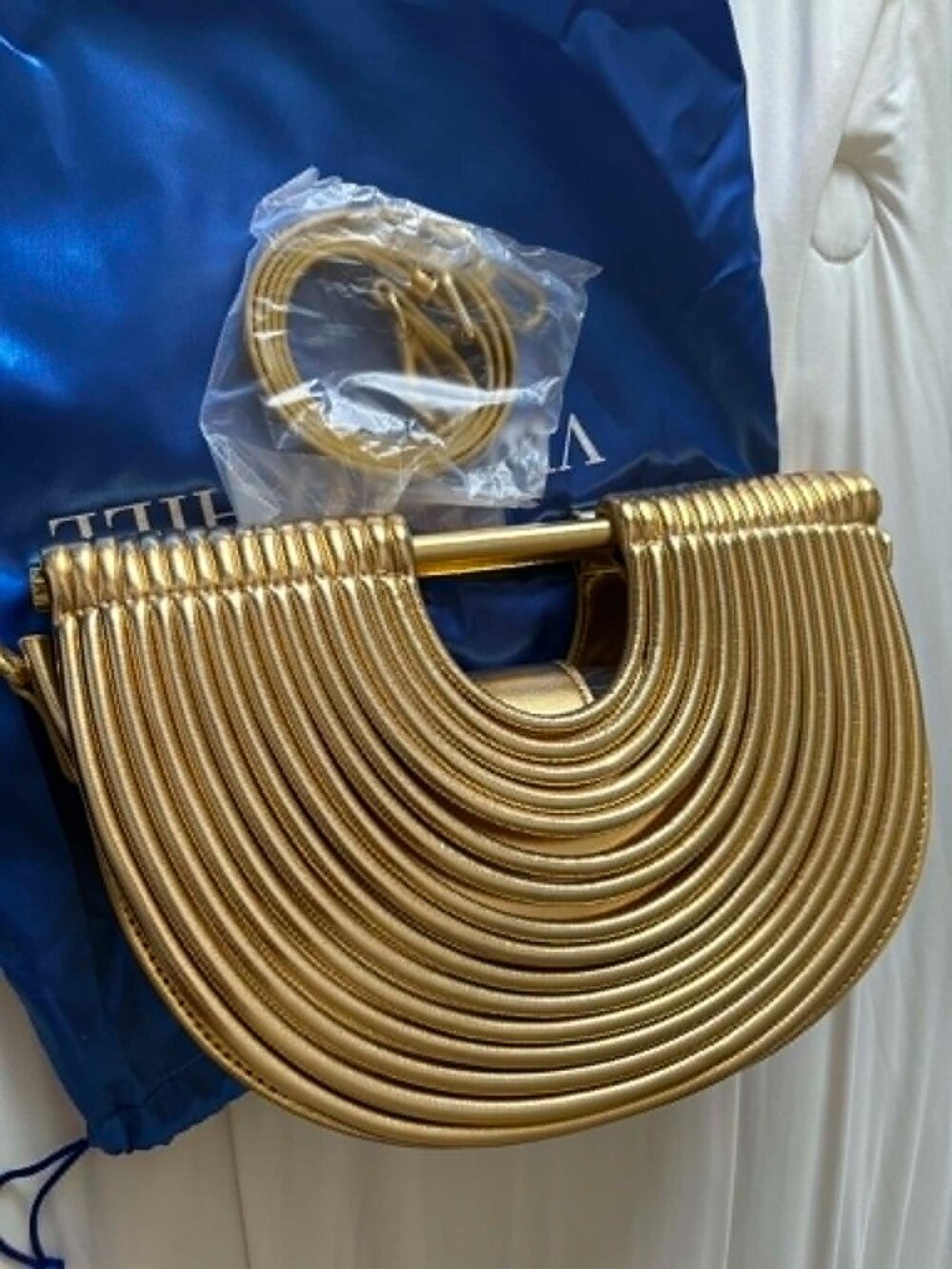 Gold Amara Handbag by Verano Hill